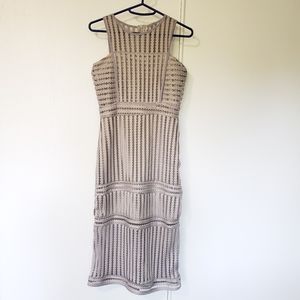 Gray dress fit size 0, with tear